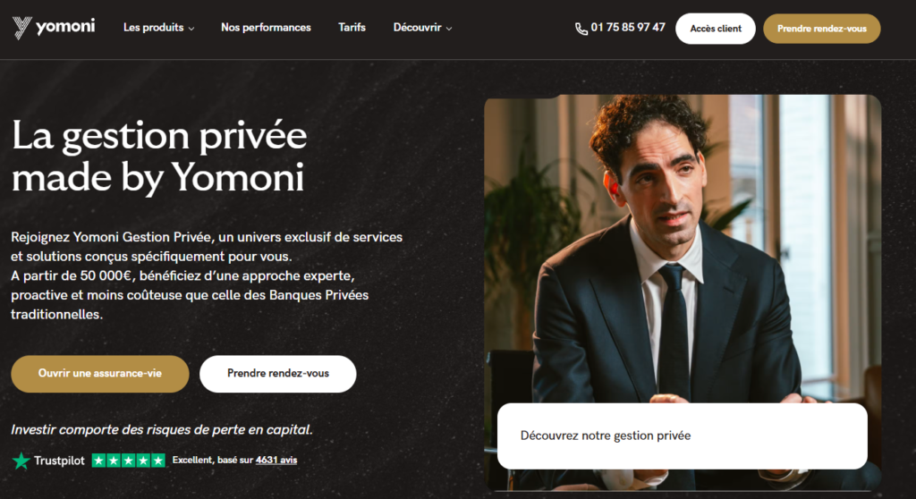 Offre gestion privée de Yomoni